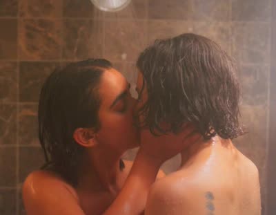 Margaret Qualley Lesbian Shower Kissing