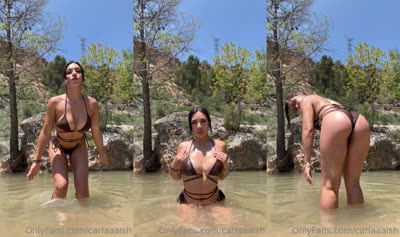 Carlaaaish Gets Wet In The Lake