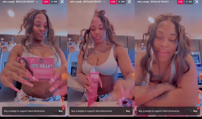 Dimeberacky Live Unboxing And Twerking