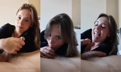 Maya Kayagaia Sucks Cock And Eats Cum