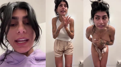 Mia Khalifa Strips During Her Morning Routine
