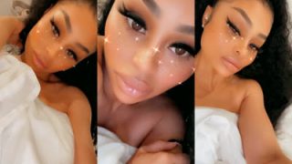 Blac Chyna Hides Body Under The Blanket