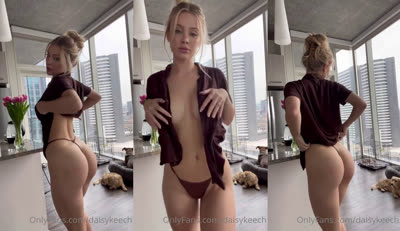 Daisy Keech Strips And Teases Her Body