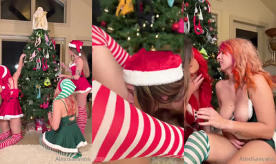 Alexisaevans And Friends’ Christmas Threesome