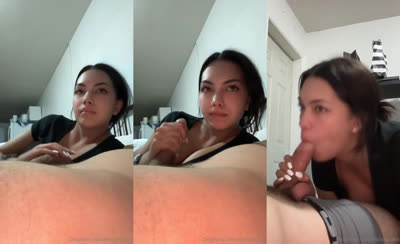 EmilyKBabe Teases And Sucks Her Man’s Dick