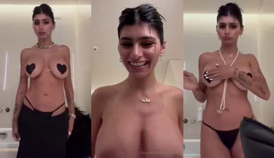 Mia Khalifa Tries On New Outfit With Her Tits Out