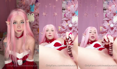BunnyHazed Fucks Her Cunt With A Candy Cane