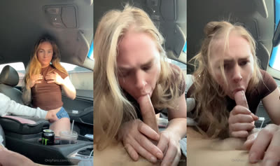 UFC Fighter Kay Hansen Blows Her Boyfriend In The Car