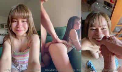 Petite Arise Peach Gets Her Pussy Stretched