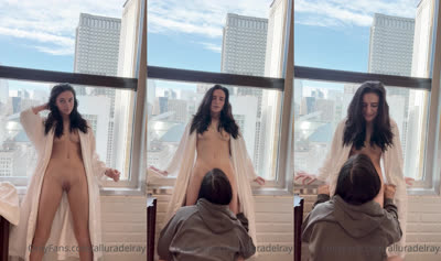 AlluraDelRay Gets Her Pussy Eaten By The Window