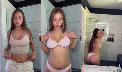 Sophieraiin Strips Down To Her Underwear