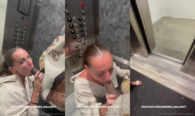 Ashley Aoky Blows A BBC In The Elevator