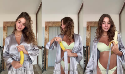Maligoshik Eats Her Banana While Teasing Her Body