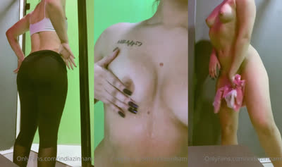 Indiazinham Strips And Washes Her Body