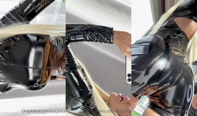Lucy Sea Shows Off Her Sexy Latex Suit