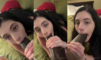 SnowBallWhite Fondles Balls And Sucks A BBC