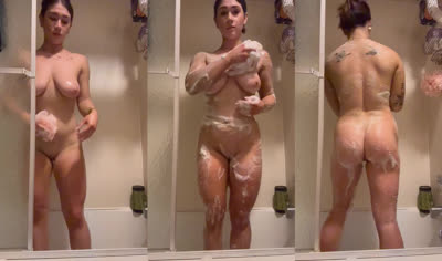 Nicolian_ Soaps Her Naked Body In The Shower