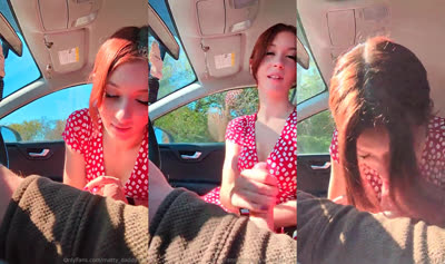 Matt&Tori Blows & Strokes A Dick Inside The Car