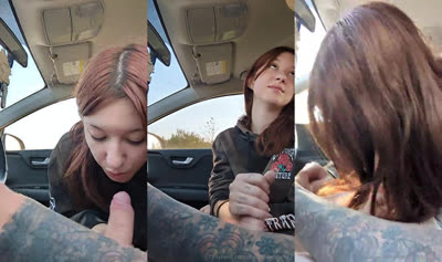 Matt&Tori Pleasures Her Driving Boyfriend