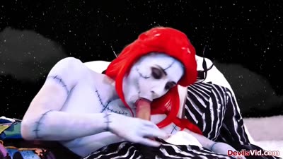 Joanna Angel As Sally Blows Jack Skellington’s Dick