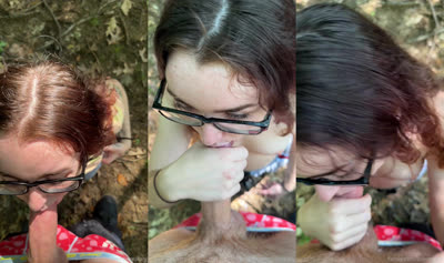 TheRealAly Gives A Blowjob Outdoors POV