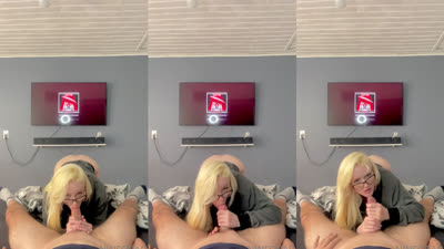 Nerdy NinfoBad Enjoys A Hard Cock On The Bed